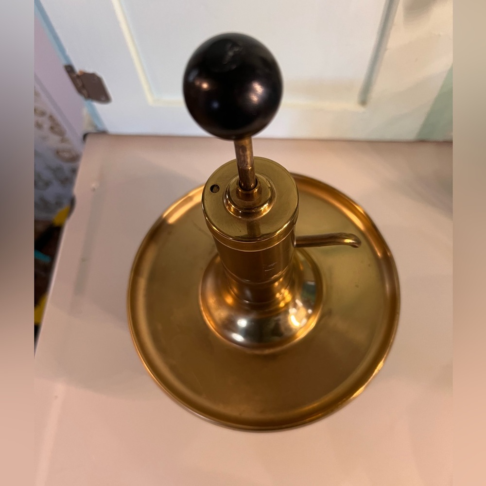 MCM Park Sherman Brass and Glass Liquor Pump Decanter - Picture 6 of 14